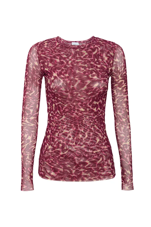 Misa Los Angeles Lula Top Fauna Abstract Mesh Women Matching Sets