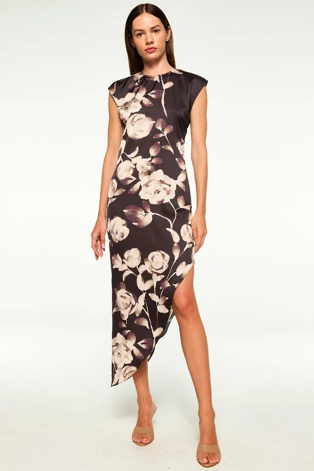 Misa Los Angeles Lydia Dress Faded Rose Satin Women Dresses