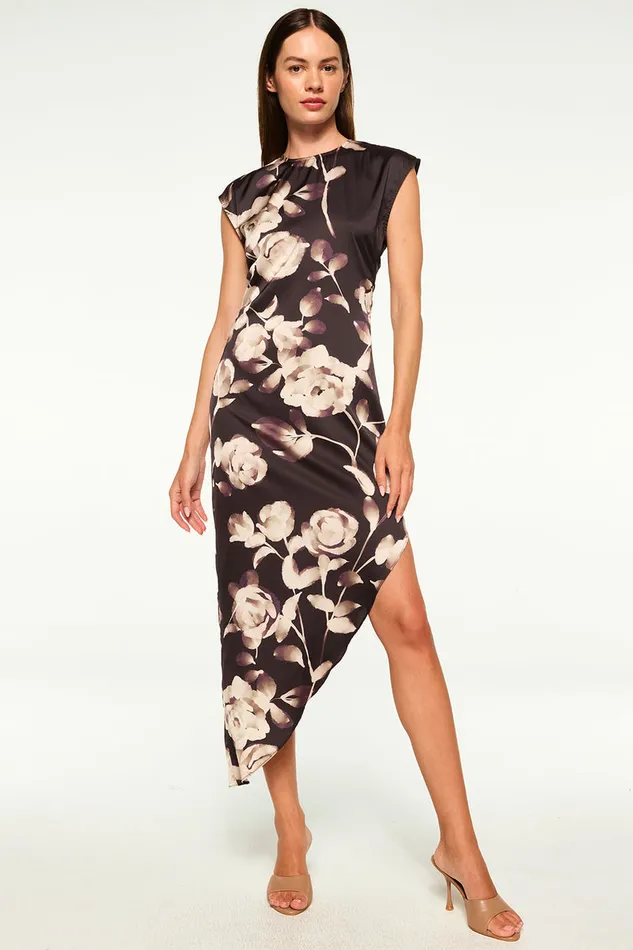 Misa Los Angeles Lydia Dress Faded Rose Satin Women Dresses