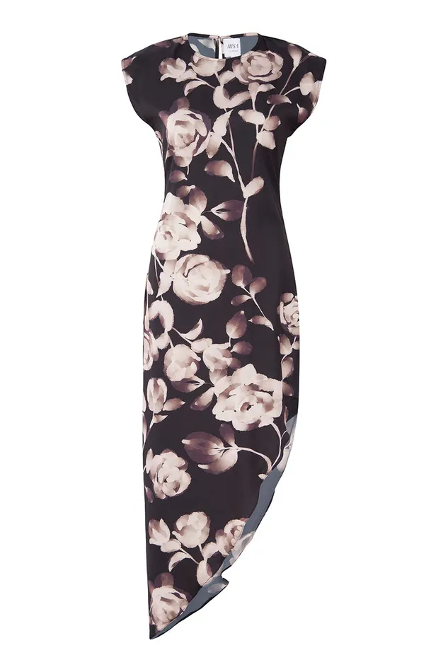 Misa Los Angeles Lydia Dress Faded Rose Satin Women Dresses