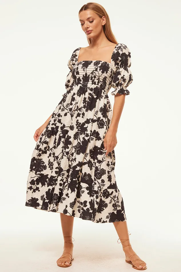 Misa Los Angeles Margarita Dress Flora Negra Women Dresses Misa Los Angeles Margarita Dress Flora Negra Women Dresses