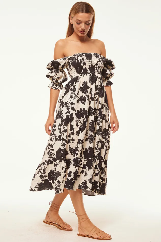 Misa Los Angeles Margarita Dress Flora Negra Women Dresses Misa Los Angeles Margarita Dress Flora Negra Women Dresses