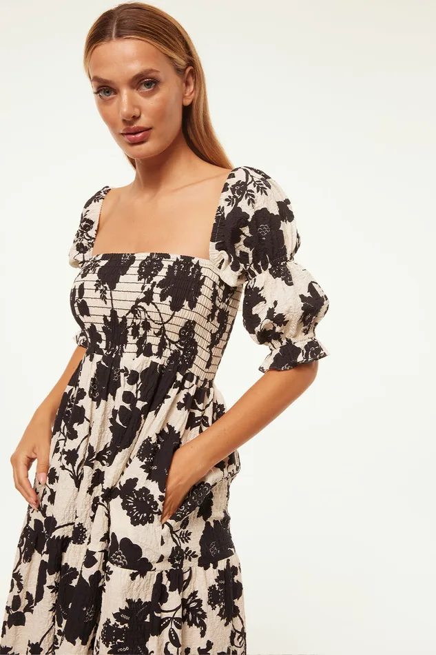 Misa Los Angeles Margarita Dress Flora Negra Women Dresses Misa Los Angeles Margarita Dress Flora Negra Women Dresses