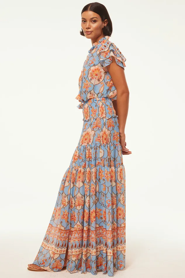 Misa Los Angeles Maria Top Caged Floral Women Matching Sets