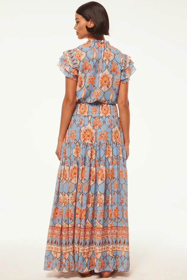 Misa Los Angeles Maria Top Caged Floral Women Matching Sets
