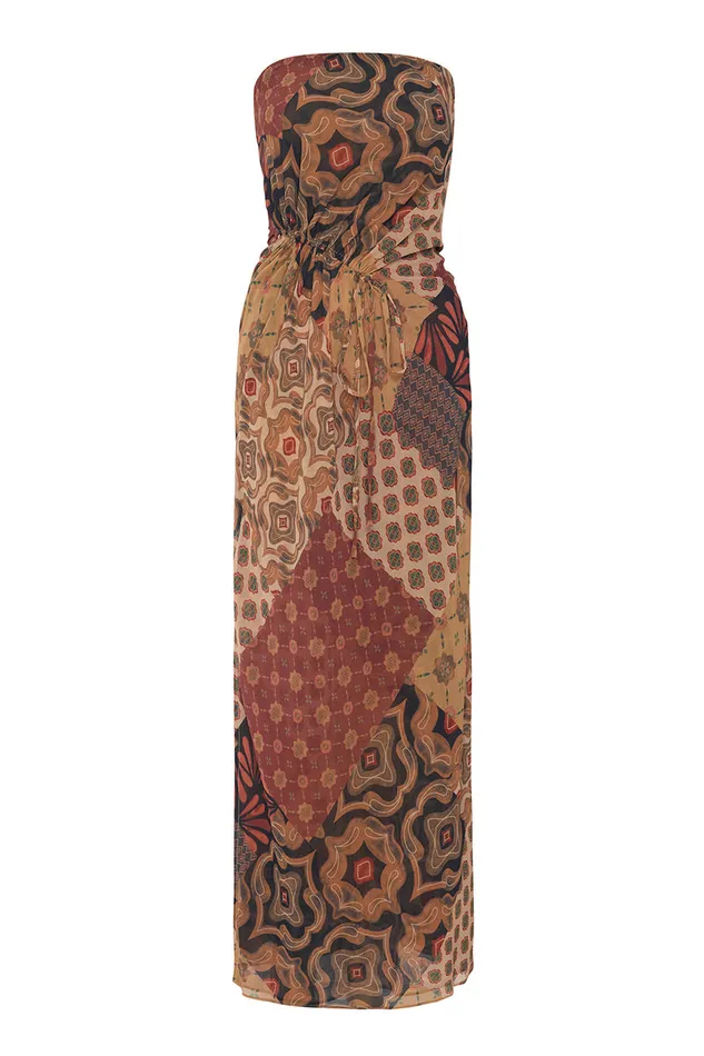 Misa Los Angeles Mariah Dress Surreal Patchwork Chiffon Women Dresses