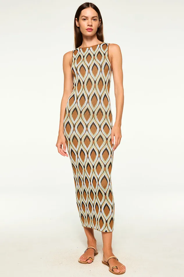 Misa Los Angeles Nakia Dress Brown Women Knits