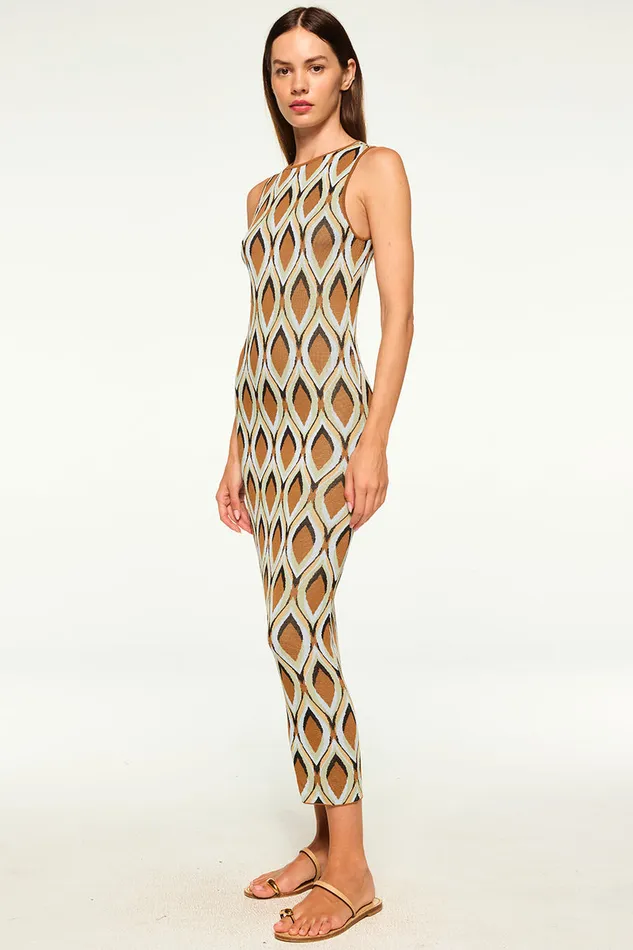 Misa Los Angeles Nakia Dress Brown Women Knits