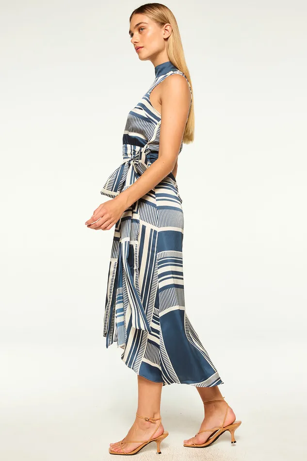 Misa Los Angeles Ophira Dress Linear Geo Women Dresses