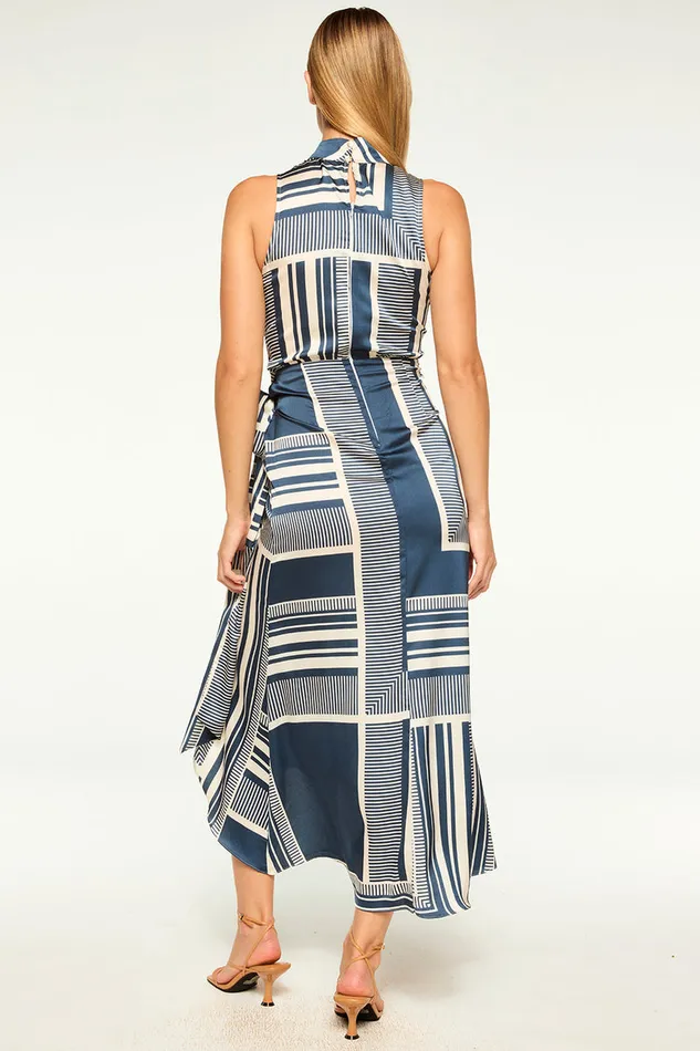 Misa Los Angeles Ophira Dress Linear Geo Women Dresses