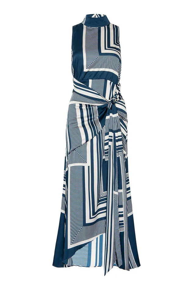 Misa Los Angeles Ophira Dress Linear Geo Women Dresses