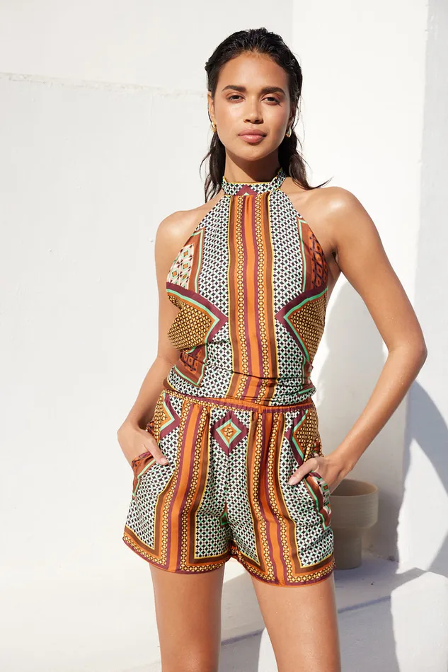 Misa Los Angeles Ora Top Positano Scarf Women Tops