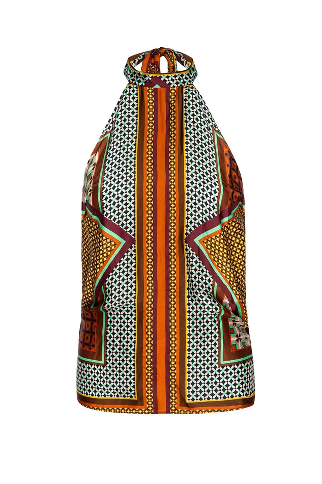Misa Los Angeles Ora Top Positano Scarf Women Tops