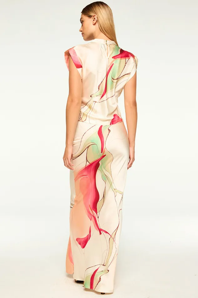 Misa Los Angeles Sierra Skirt Divine Marble Women Skirts and Shorts