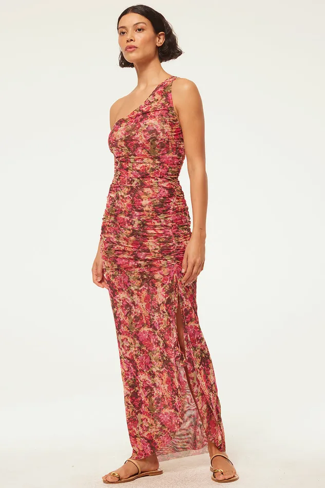 Misa Los Angeles Sirena Dress Sedona Abstract Women Jersey and Mesh