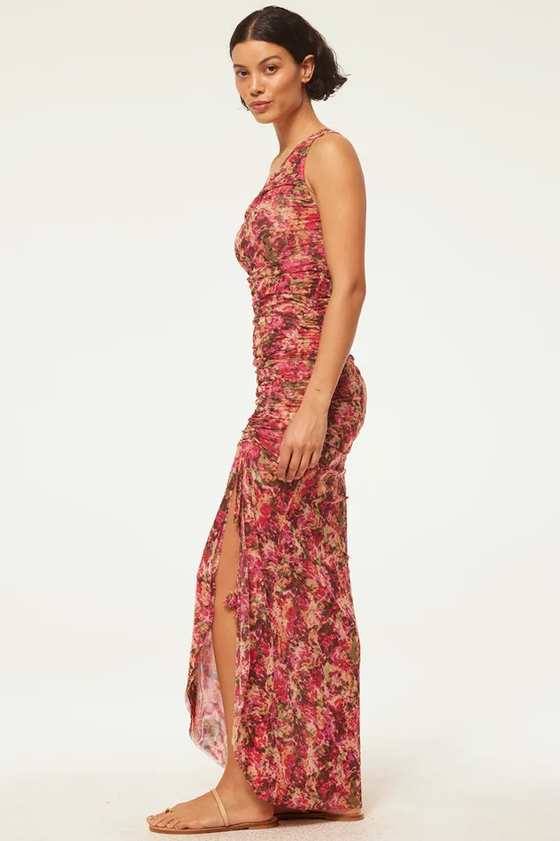 Misa Los Angeles Sirena Dress Sedona Abstract Women Jersey and Mesh
