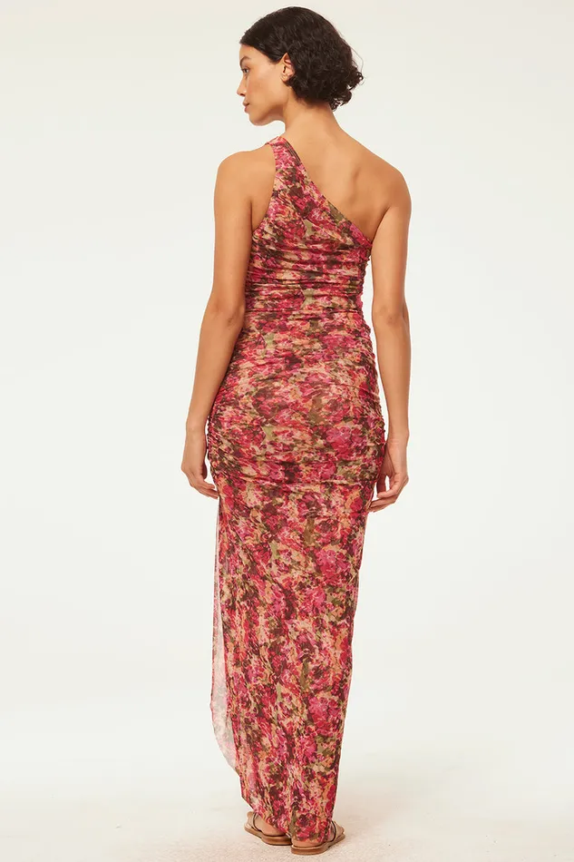 Misa Los Angeles Sirena Dress Sedona Abstract Women Jersey and Mesh