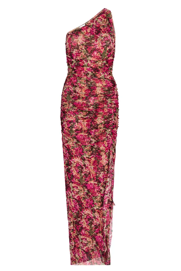 Misa Los Angeles Sirena Dress Sedona Abstract Women Jersey and Mesh