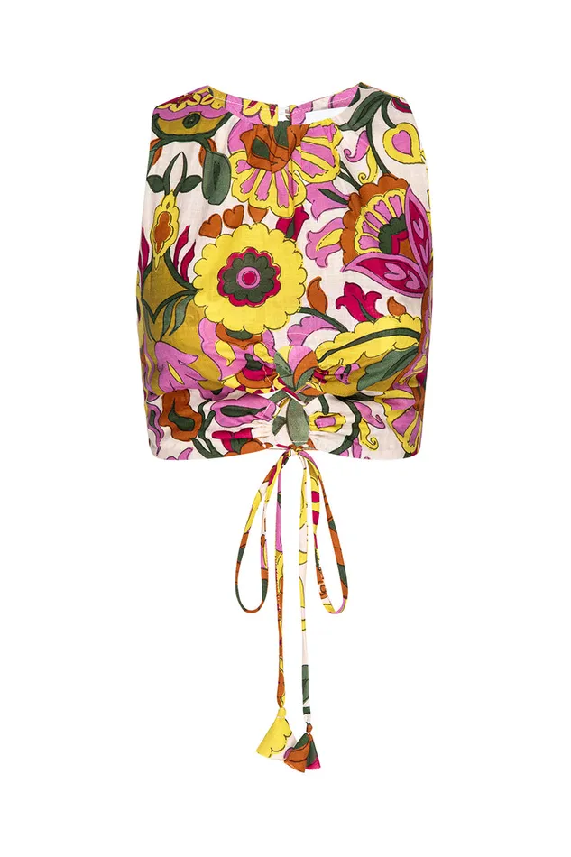 Misa Los Angeles Tanzia Top Floral Corsica Multi Women Tops