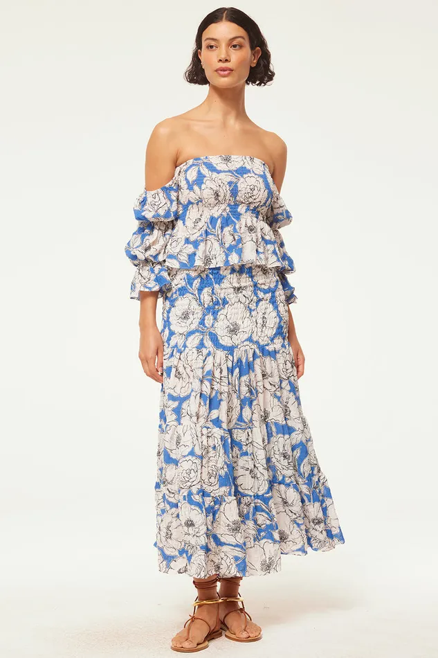Misa Los Angeles Vida Top Gardenia Crinkle Women Matching Sets