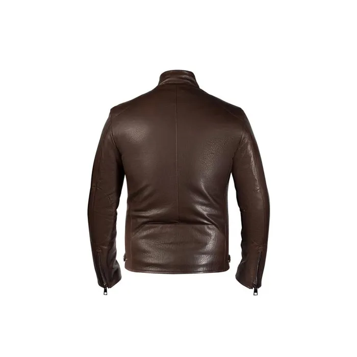 Moreschi Jacket Brown Leather Motor Jacket 8211 Men