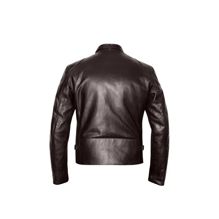 Moreschi Jacket Dark Brown Leather Motor Jacket 8211 Men