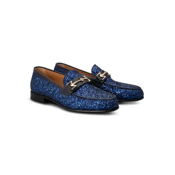 Moreschi Loafers FOR HER 8211 Blue Glitter Loafer 8211 Women