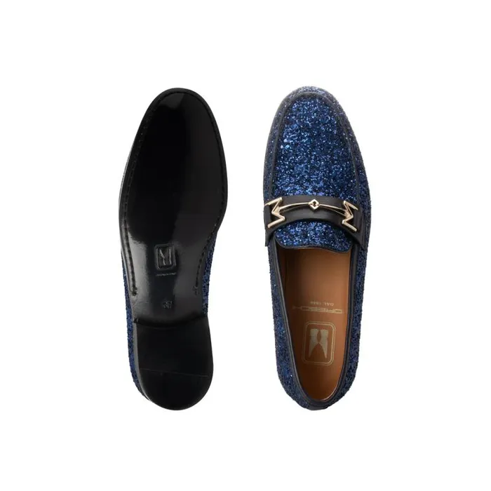 Moreschi Loafers FOR HER 8211 Blue Glitter Loafer 8211 Women