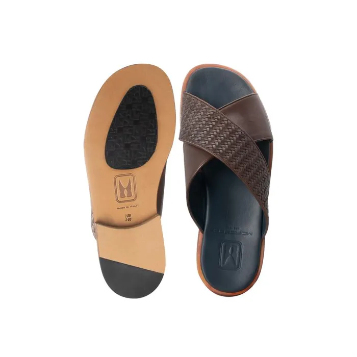 Moreschi Sandals Brown Leather Sandal 8211 Men