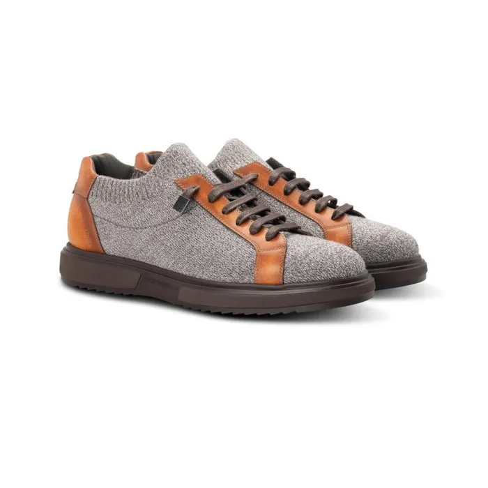 Moreschi Sneakers Grey Wool Knit Sneaker 8211 Men