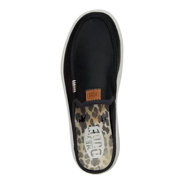 Mules Austin Lift Leather Women Black 8211 heydude Apparel