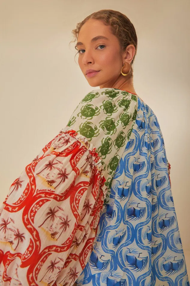 Multicolor Summer Mix Blouse Women Farm Rio Blouses
