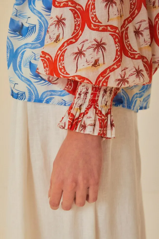 Multicolor Summer Mix Blouse Women Farm Rio Blouses