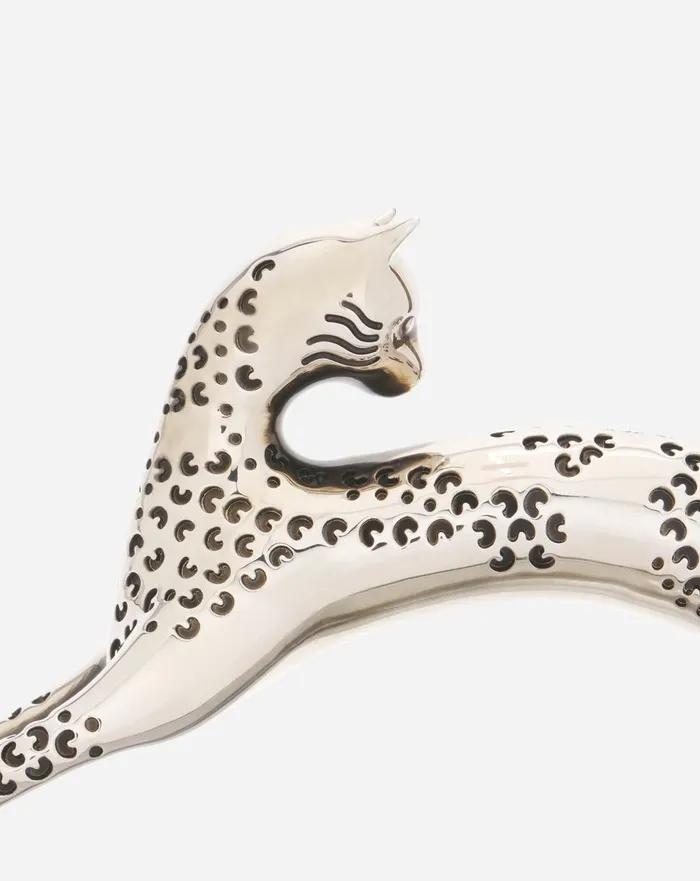 Nano Pencil Cat Bag In Metallic Leather Silver Women Lanvin Tote Bags and Top Handle Bags