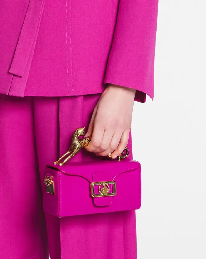 Nano Pencil Cat Leather Bag Fuchsia Women Lanvin Mini Bags and Clutches