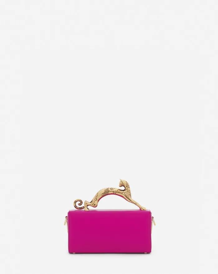Nano Pencil Cat Leather Bag Fuchsia Women Lanvin Mini Bags and Clutches