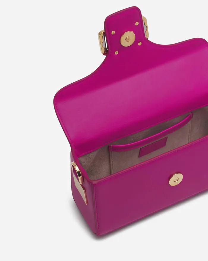 Nano Pencil Cat Leather Bag Fuchsia Women Lanvin Mini Bags and Clutches