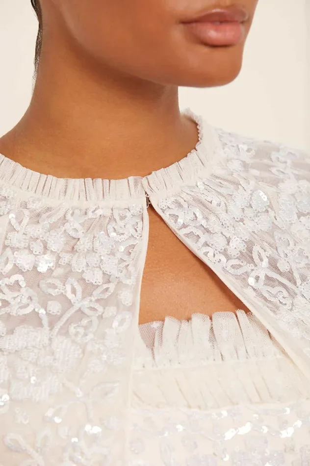 Needle and Thread Capes Regal Rose Gloss Short Open Cape Champagne 8211 Women