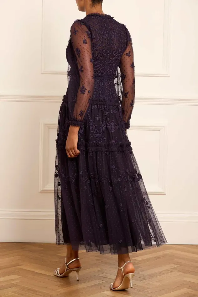 Needle and Thread Dresses Autumn Lace Long Sleeve Ankle Gown Blue 8211 Women