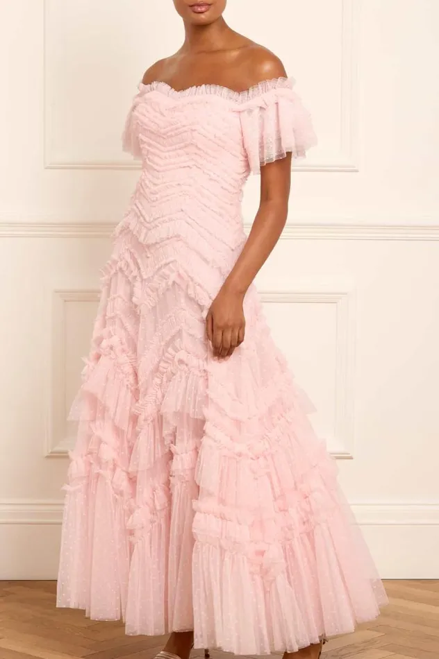 Needle and Thread Dresses Elia OffShoulder Gown Pink 8211 Women