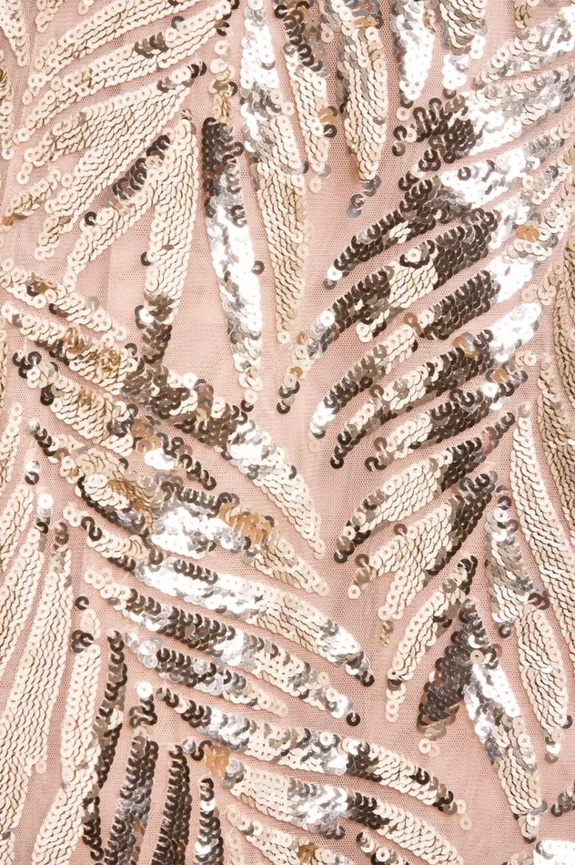 Needle and Thread Dresses Feather Sequin Strapless Ballerina Dress Beige 8211 Women