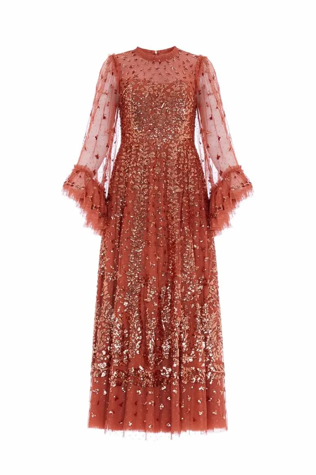 Needle and Thread Dresses Fern Ankle Gown Brown 8211 Women