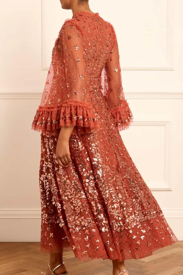 Needle and Thread Dresses Fern Ankle Gown Brown 8211 Women