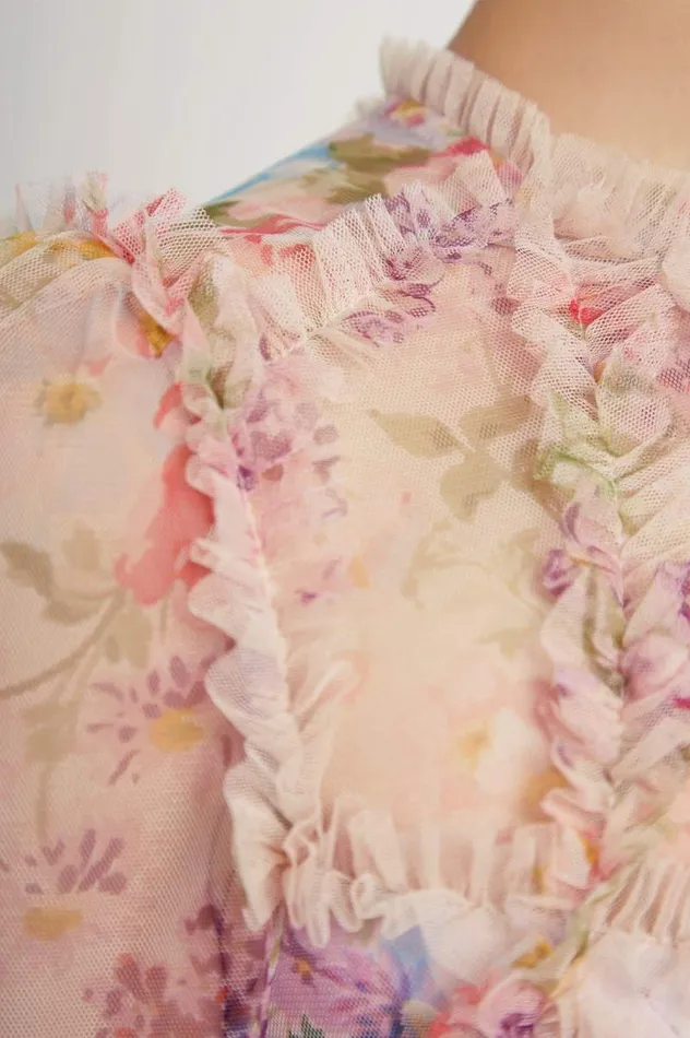 Needle and Thread Dresses Floral Diamond Ruffle Gown Multi 8211 Women