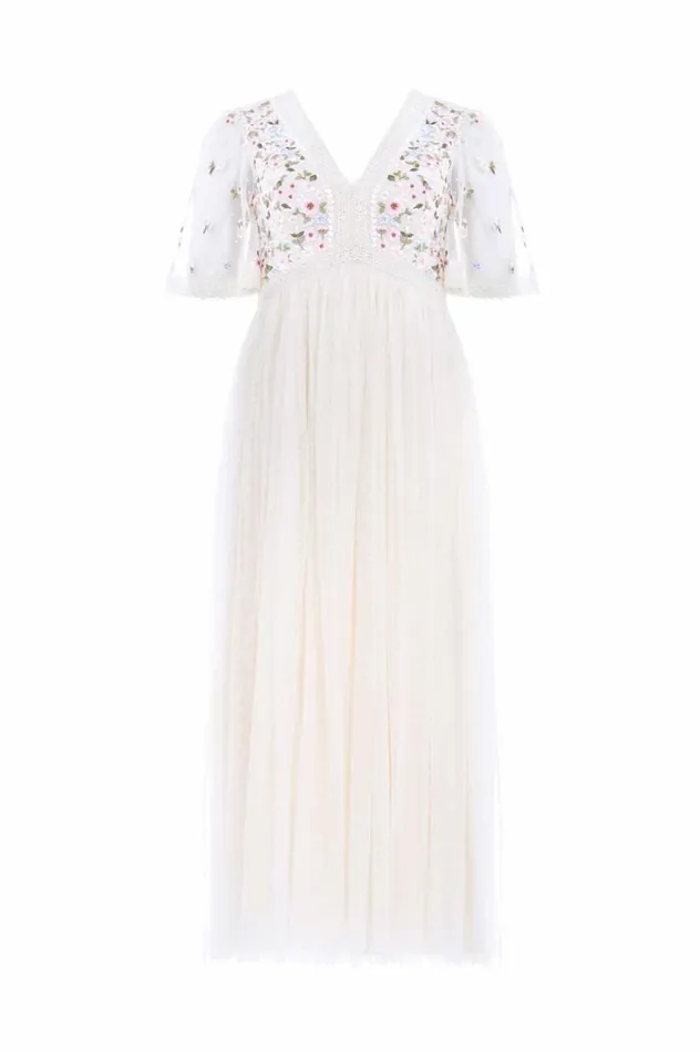 Needle and Thread Dresses Garland Ribbon Bodice Ankle Gown Champagne 8211 Women