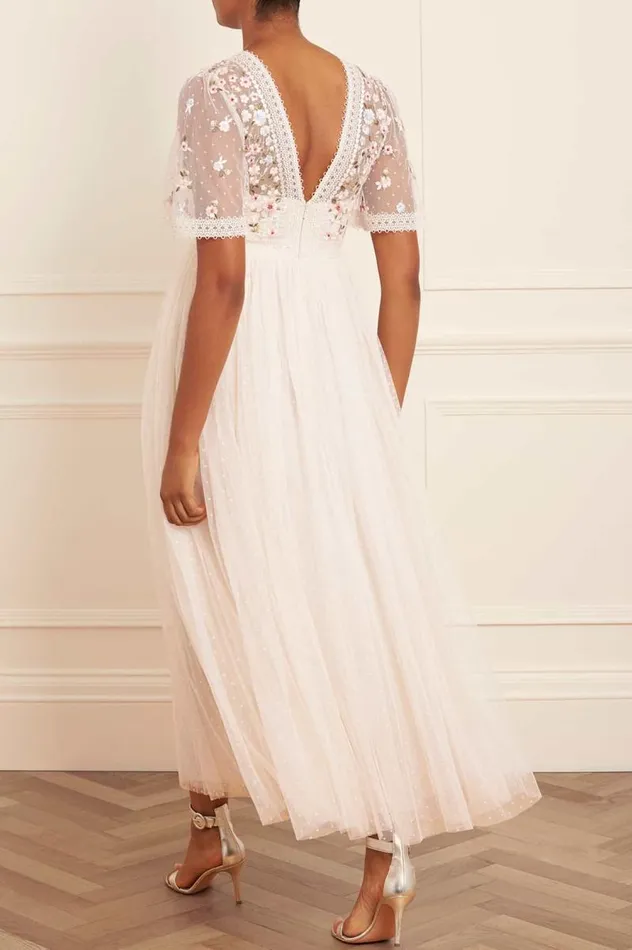 Needle and Thread Dresses Garland Ribbon Bodice Ankle Gown Champagne 8211 Women