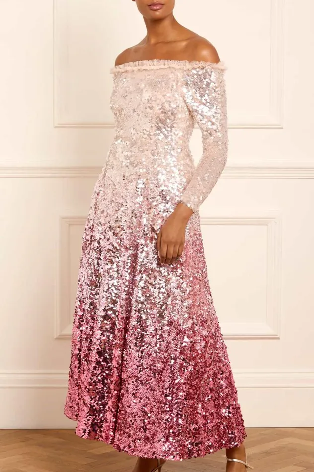 Needle and Thread Dresses Hallie Ombre Ankle Gown Pink 8211 Women