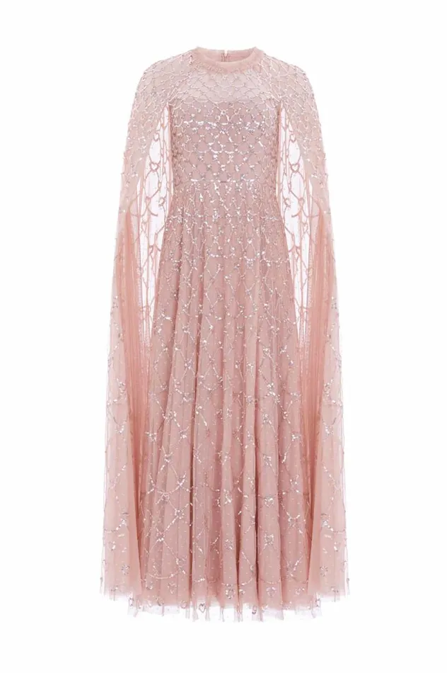 Needle and Thread Dresses Heart Lattice Ankle Gown Pink 8211 Women
