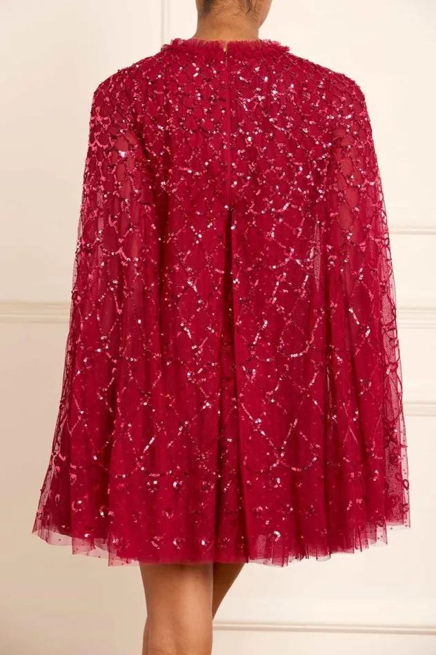 Needle and Thread Dresses Heart Lattice Micro Mini Dress Red 8211 Women