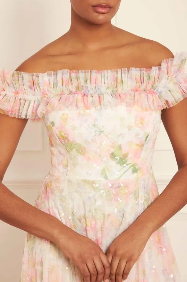 Needle and Thread Dresses Immortal Rose OffShoulder Ankle Gown Multi 8211 Women